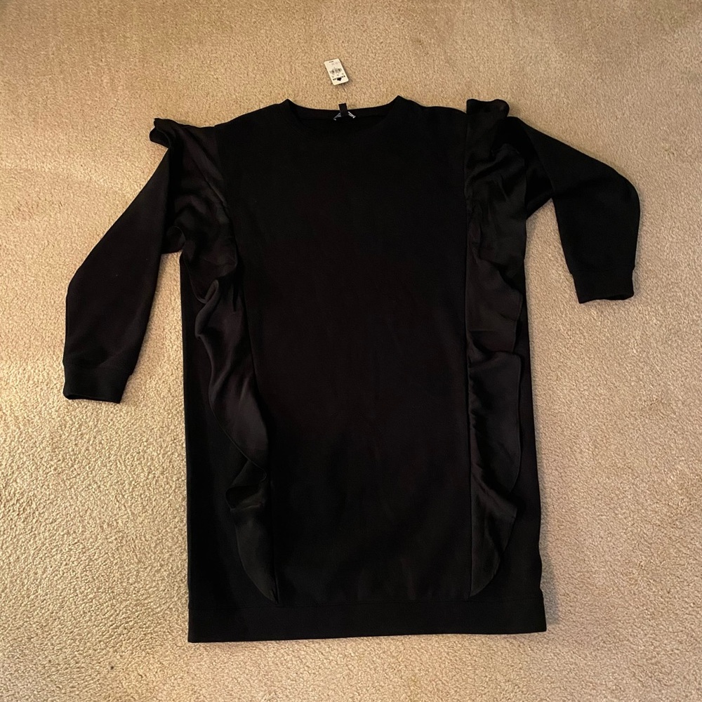 Express Black Sweatshirt Dress